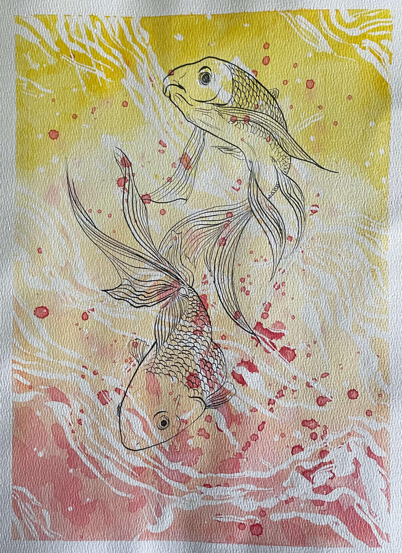 pen and ink with resist