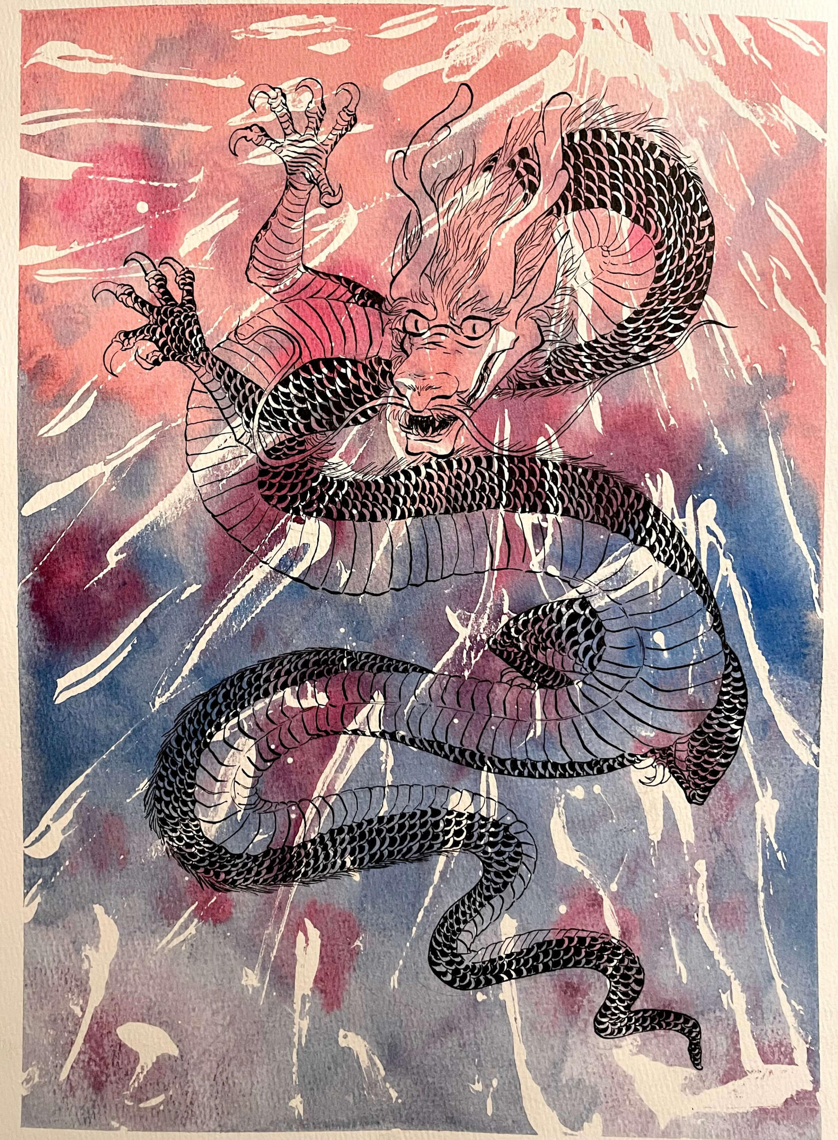 pen and ink with resist